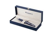 Utensilien zum Schreiben und Zeichnen - Waterman Carene Ballpoint Pen Blue Lacquer with Palladium trim Medium Tip Blue Ink Gift Box - 2214312