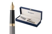 Utensilien zum Schreiben und Zeichnen - Waterman Hémisphère Fountain Pen | Stone Grey (The Understated Edit Collection) | Fine Nib with Blue Ink | Gift Box - 2217943