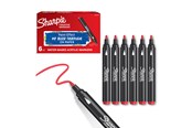 Utensilien zum Schreiben und Zeichnen - Sharpie Creative Marker Acrylic Paint Pens | Bullet Tip Water-Based Paint Markers | Red | 6 Count - 2218119