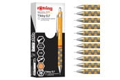 Utensilien zum Schreiben und Zeichnen - Rotring Tikky Mechanical Pencil | HB 0.7 mm | Marigold (orange) Barrel | Lightweight with Rubberised Grip | 12 Count - 2214585