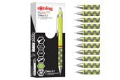 Utensilien zum Schreiben und Zeichnen - Rotring Tikky Mechanical Pencil | HB 0.7 mm | Spidermum (lime) Barrel | Lightweight with Rubberised Grip | 12 Count - 2214586