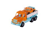 Spielzeugauto - Cavallino Toys - XL Torpedo Truck with Survival Jeep Orange 44.5cm - 1931SF01