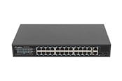 Switches - Lanberg Switch 24-Port 100MB PoE+ (250W) / 2x Gigabit Combo Uplink 19" - RSFE-24P-2C-250