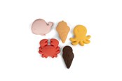 Baby Spielzeug - Filibabba Silicone sand toys 5 pieces - Peach Mix - FI-03564