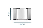 Babypflege - BabyDan Premier Safety Gate with 6 Extensions 112-119.3 cm Silver - 500941