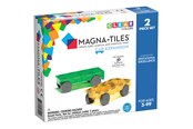 Bausets - Magna-Tiles Cars – Green & Yellow 2-Piece Magnetic Building Set - 90216