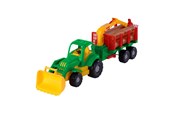 Spielzeugauto - Cavallino Toys - Tractor with Trailer and Wood 61cm - 3072WD01