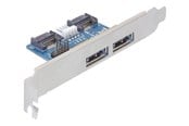 Andere Kabel - DeLOCK Slot bracket 2x eSATAp 5V/12V with Low Profile Bracket - 61725