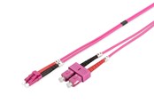 Netzwerk - Kabel - DIGITUS Fiber Optic Multimode Patch Cord OM4 LC / SC - 5m - Rosa - 5m - DK-2532-05-4