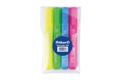 Utensilien zum Schreiben und Zeichnen - Pelikan Textmarker Neon-Textmarker 438, gelb, grün, blau, pink, Etui mit 4 Stück - 100401673