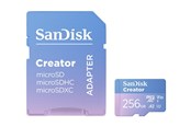 Speicherkarten - SANDISK Creator MicroSD/SD - 190MB/s - 256GB - SDSQXAV-256G-GN6MS