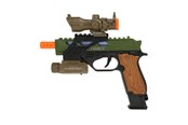 Kreativ-Spiele - Toi-Toys Alfafox Military Pistol with Light and Sound and Flashlight - 32589A