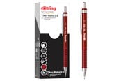 Utensilien zum Schreiben und Zeichnen - Rotring Tikky Retro Mechanical Pencils | 2B 0.5 mm | Red Barrels | with Comfort Rippled Grip | 12 Count - 2202568