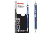 Utensilien zum Schreiben und Zeichnen - Rotring Tikky Retro Mechanical Pencils | 2B 0.7 mm | Blue Barrels | with Comfort Rippled Grip | 12 Count - 2202569