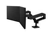Monitorhalterung - Ergotron LX Pro mounting kit - modular - for 2 LCD displays - side-by-side - black - 45-686-292