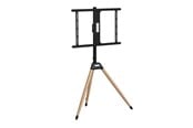 Flachbildschirme - Zubehör - Gembird TV-Stativ mit Dreifuß – 180° Drehfunktion – 20° Neigung – Passend für 32–75" – VESA 200x200–600x400 – Max. 35 kg – Schwarz - TVS-75ST-01