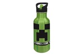 Schul-Zubehör - Euromic MINECRAFT Aluminium-Trinkflasche mit Trinkhalm 545 ml - 088808728-40695