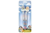 Utensilien zum Schreiben und Zeichnen - Euromic Bluey 2-pack pencils w/2 eraser toppers - triangular pencils unsharpened each with eraser topper packed on blistercard w/eurohole CE & 0-3 years pictogram - 048207002