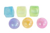 Kleine Mitbringsel für Kinder - Pocket Money Squeeze Suger ball and square 6cm assorted - 621675