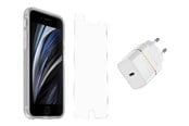 Handys - Cover & Cases - OtterBox KIT Apple iPhone SE (3rd/2nd gen)/8/7 (React Clear/Trusted Glass/EU USB-C Wall Charger 20W - white) - 78-80516