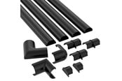 Kabelkanal / Kabelschlauch - D-LINE Trunking Kit 30x15 3x 1.0m Black - 3015B-1MKIT