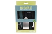 Grill und Zubehör - cozze BBQ Set 4-teilig: Spachtel, Zange, Grillbürste & Hand - 90310