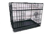 Hunde - Active Canis - Premium Schiebetür-Käfig - Schwarz - 107 x 71 x 79 cm - 97406
