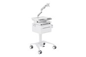 Wandhalterungen, AV-Halterungen & AV-Möbel - Multibrackets M Basic cart - for LCD display / keyboard / mouse / notebook - with drawer gas lift arm - white silver - Max 7.5 kg - recommended for - 7350105219610