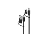 USB Kabel - ALOGIC 4-in-1 100W Silicone Flexible Cable - 1.5m - ELSI4IN1U2BK1.5