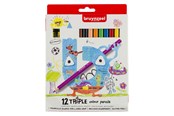 Kreativ-Spiele - Bruynzeel Kids Triple Coloured Pencils Set 12 - 60119012