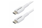 USB Kabel - StarTech.com 3.3ft (1m) USB-C Charging Cable Charge & Sync 60W (3A) PD USB 2.0 Laptop Charger Cable - White USB C Charging Cord - USB-C cable - 24 pin USB-C to 24 pin USB-C - 1 m - USB2CC1MNCWHE