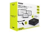 Dockingstationen - PORT Designs PORT connect USB-C & USB-A Dual Video Docking Station 2 X 2K - 901908-UK