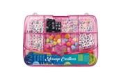 Kunst & Handwerk Ausstattung - Clementoni - Crazy Chic Jewelry Making Beads Set in Storage Box Pink - 18892