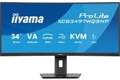 Monitor - 34" iiyama ProLite XCB3497WQSNP-B1 - 3440x1440 (UWQHD) - 120Hz - VA - 95W USB-C - KVM switch - XCB3497WQSNP-B1