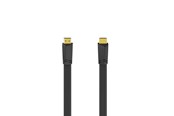 Display Kabel - Hama HDMI Cable Ethernet Flat Black 3m - X1122118