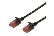 Netzwerk - Kabel - Deltaco patch cable - 2 m - black - Schwarz - 2m - UUTP-1313