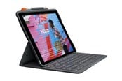 Tastaturen - Logitech Slim Folio - keyboard and folio case - QWERTZ - Swiss - oxford grey Input Device - Tastatur & Folio-Set - Schweiz - Grau - 920-011424