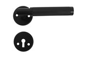 Halterungen & Scharniere  - Home>it door handle knurled L-handle 19 mm. matte black - 13252