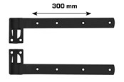 Halterungen & Scharniere  - Home>it stacking hinge matt black 300 x 30 mm zinc-coated carbon steel 2 pcs. - 20511