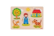 Baby Spielzeug - Goki Wooden Knob Puzzle 5 pcs. - 57306