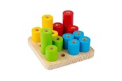 Holzspielzeug - Bigjigs Wooden Wobbly Peg Board 17 pcs. - 37007