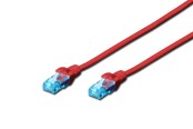 Netzwerk - Kabel - DIGITUS CAT 5e U-UTP Patch Cord - 0.5m - Rot - 0.5 meter - DK-1512-005/R