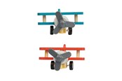 Holzspielzeug - Bigjigs Wooden Pull Back Biplane Airplane - 36072