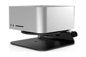Systemzubehör - Compulocks Mac Studio Security Stand with Dual Head Coiled Cable Keyed Lock Black - MSSTD01CL02H