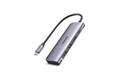 Dockingstationen - UGREEN USB-C to 2 Ports USB3.0-A Hub + HDMI + TF/SD with PD Power Supply - Space Grey - 70411-UG
