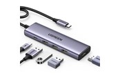 Dockingstationen - UGREEN 5-in-1 USB-C to 3*USB.3.0+HDMI Hub with USB-C Power Supply - 15596-UG