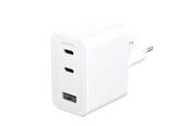 Handys - Adapter und Ladegeräte - empower by PanzerGlass Turbo 70W Multiple Charger incl. 2 x USB-C + USB-A | EU Plug | Silver White - EM31479