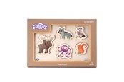 Puzzle - Fantorangen & Fantus WOODEN PUZZLE 5 BRICKS FOREST ANIMALS - 62-112070