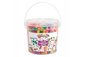 Kreativ-Spiele - Colorations - Colored Large Beads in Bucket 680 grams - BIGPONY