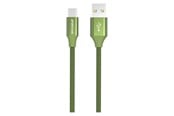 USB Kabel - GreyLime Braided USB-A to USB-C Cable Green 2 m - C21AC2M03